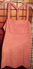 Urban Outfitters Corduroy Short Overall Dress Salmon, Size Large, EUC!
