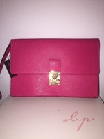 The Limited Hot Pink Clutch Bag Leopard Print Inside Handbag The Limited Hot Pink Clutch Bag Leopard Print Inside Handbag