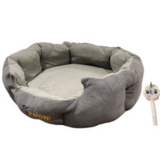 Dog Cat Bed- HEATED PET BED Heat pad electric mat, Pad, Two Tone Grey