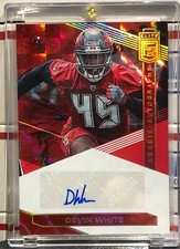 2019 PANINI DONRUSS ELITE DEVIN WHITE, #RA-DW, ROOKIE AUTO, SERIAL #98/99
