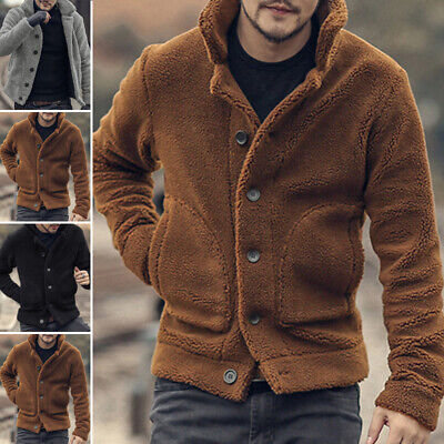 mens furry fleece jacket