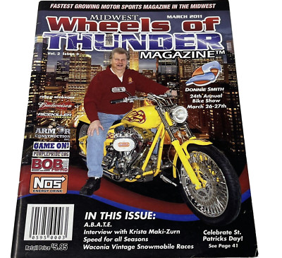 2011 Midwest Wheels Of Thunder Waconia Vintage Snowmobile Races Magazine March