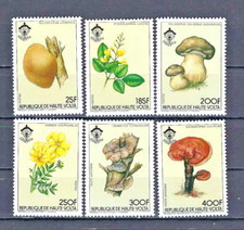 Burkina Faso 1964 #647-#652 MNH Fungi
