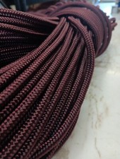 1/4 x 200 ft. Stiff Braid Polyester Halter Rope. Burgundy. Made in USA