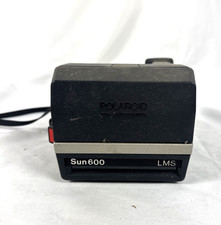 Polaroid Sun 600 LMS Vintage Instant Camera Black Silver Electronic Flash