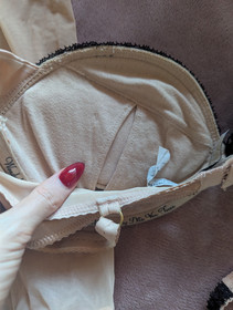 Rare Dita Von Teese Wonderbra 3 Piece Lingerie Set Nude Bra Girdle Thong 36C