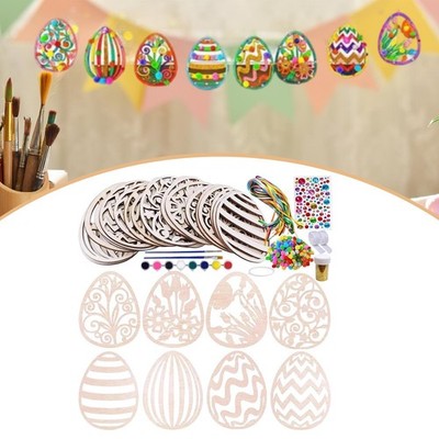 24x Ostern Holz Ei Ausschnitte Holz Tags für Frühling Ostern Deko Party Gastgeschenke
