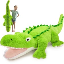 Tezituor 51 inch Giant Alligator Stuffed Animal, Hugging 4ft 51 inch, Green