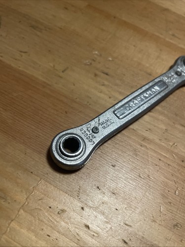 Craftsman Ratcheting Box Wrench 1/4” X 5/16” 12 Point Vintage Tools USA - Picture 2 of 7