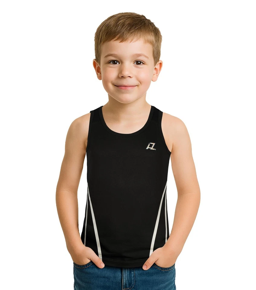 Kinder Jungen SPORTS Weste Athletic Weich Sommer Bequem Tank Ärmelloses Top - Bild 1 von 1