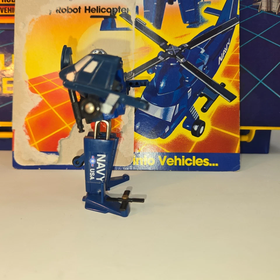 GoBots Flip Top Navy Helicopter MR-40 1984 Action Figure with Package Cardback - Image 4 of 4