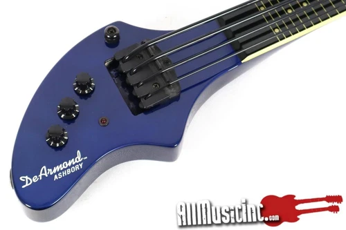 DeArmond Ashbory Blue Trave Electric Bass Guitar w/ Gig Bag