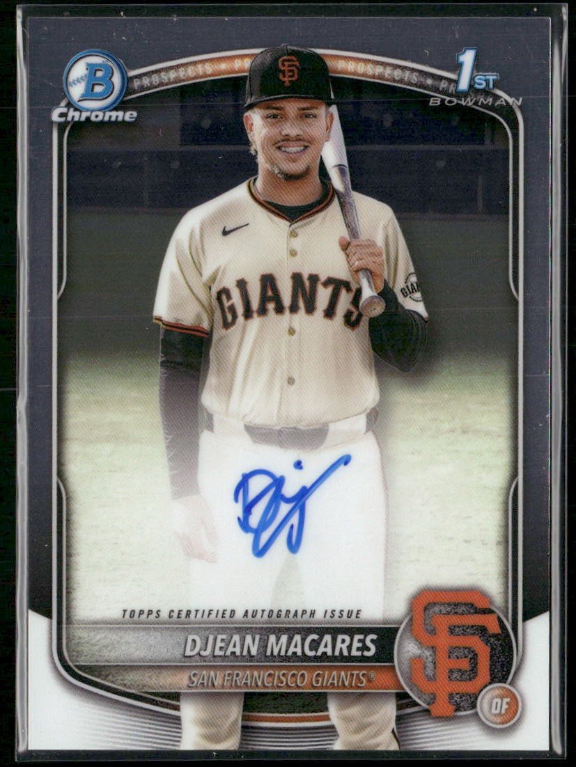 2025 Bowman Chrome #CPA-DM Djean Macares Prospect Autographs
