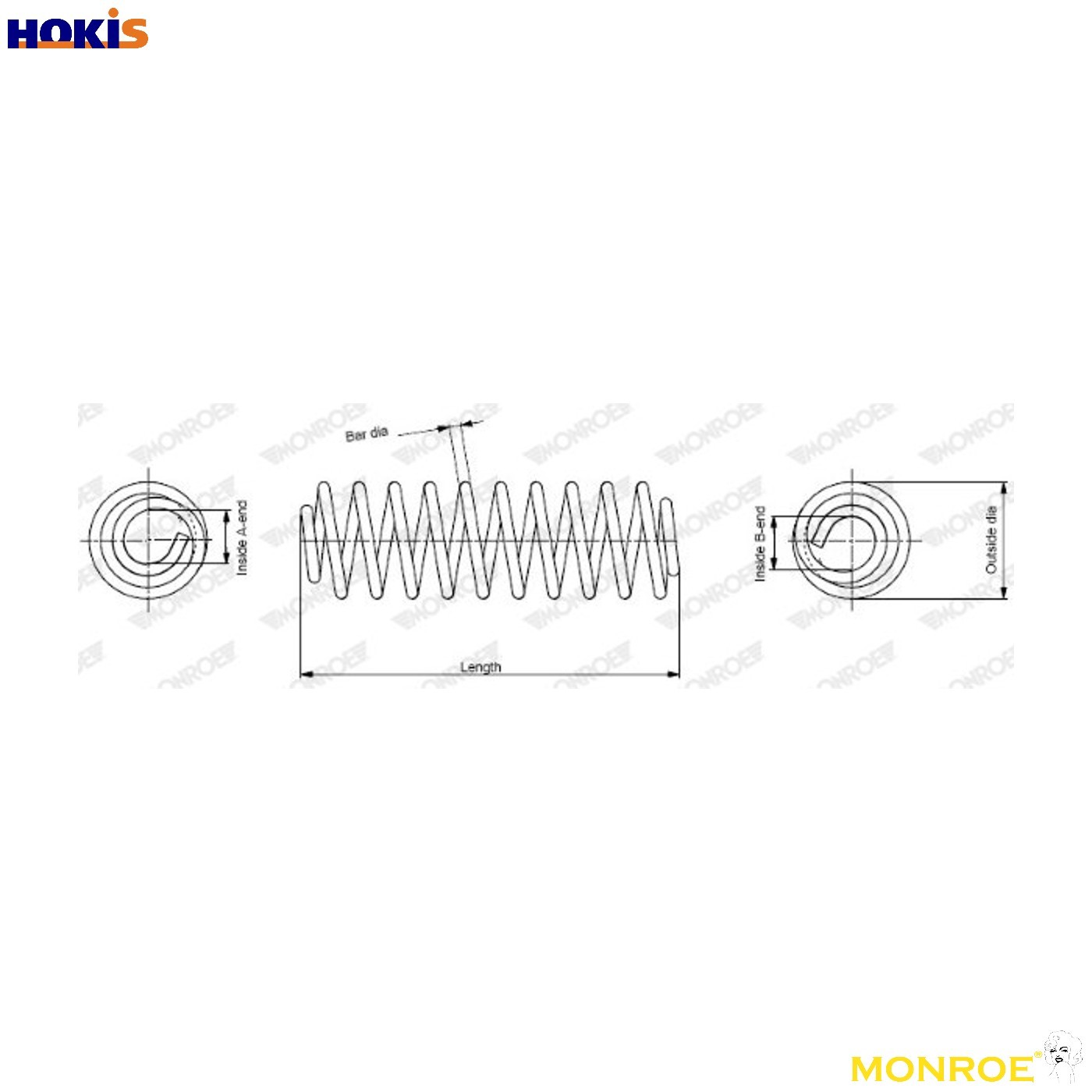 Suspension spring Coil spring with constant wire diameter SE3388 MONROE for VW - Image 4