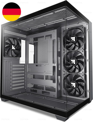 FOIFKIN F300 PC Gehäuse ATX Mit 4 Ohne Rgb-Lüfter,Hoher Luftstrom Mid-Tower Comp