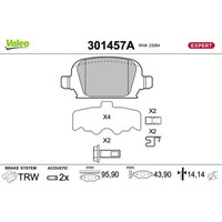 Valeo 301457A Bremsbelagsatz FüR Opel Tigra Corsa X01 X04