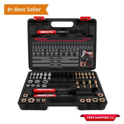 Professional 49PC Thread Restoration Kit - Organized Storage for Easy Access