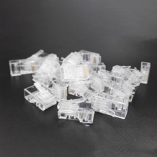 100 PCS Cable Connectors Goldverteidiger Kristallkopf Cat6-Kabelanschlüsse - 第 7/11 張圖片