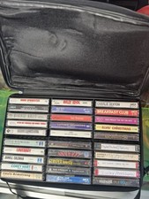 Vintage 1980  s ROCK BAND Audio Cassette Tape Bundle With Case Music Lot