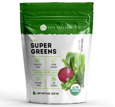 Organic Super Greens Powder. Daily Greens Superfood Blend with Probiotics & F...