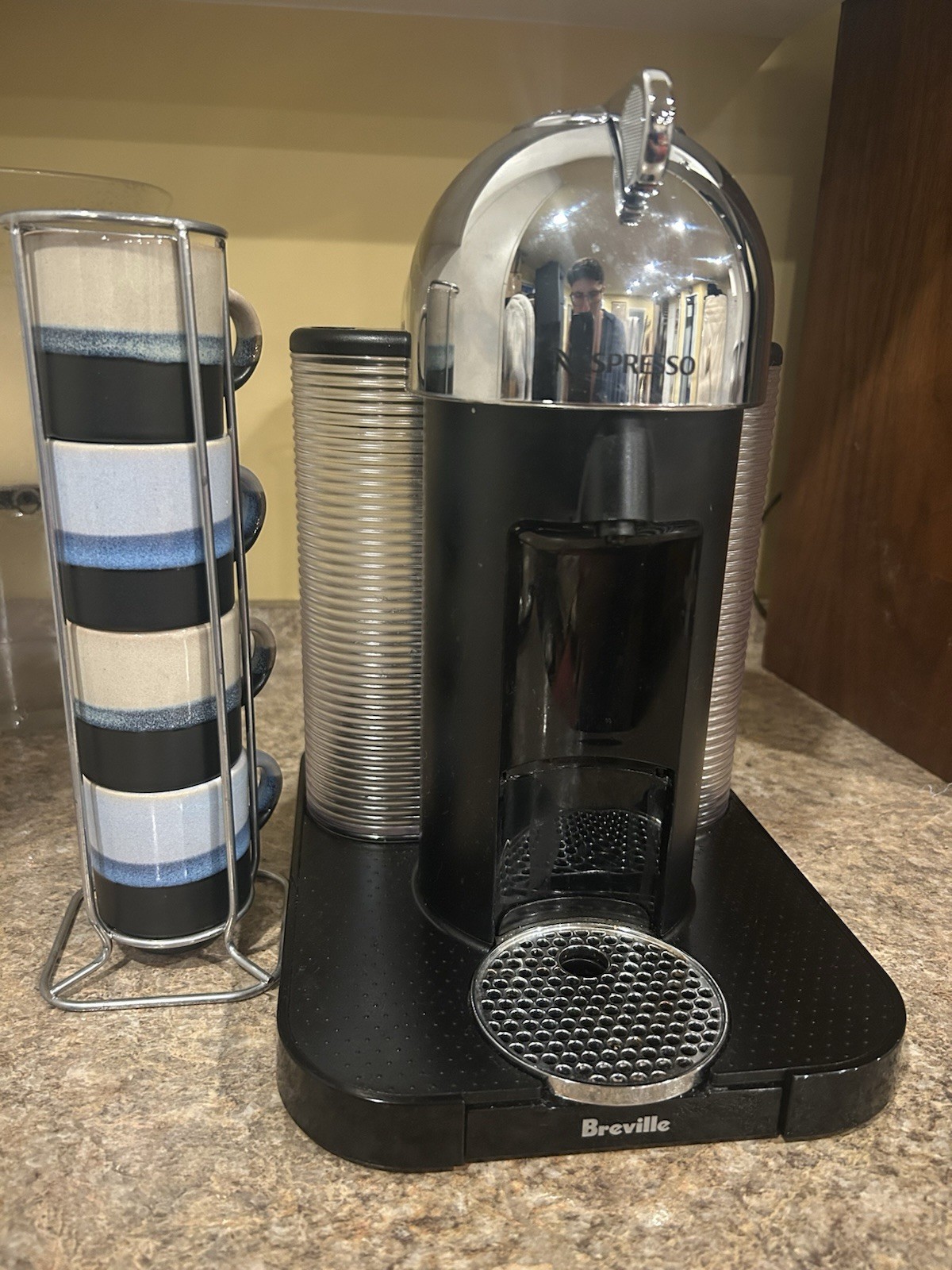 Nespresso Vertuo Coffee and Espresso Machine by Breville with 4 Free Espresso Cups