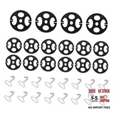 32 PCS Car Seat Cover Plum Plate Metal Hooks, 16 Metal Fixing Hooks 16 Auto
