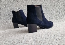 Bottines Chelsea Hardrige cuir suédé bleu nuit élastiques lurex EU 37 – UK 4