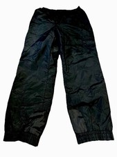 Vintage Edelweiss Skiwear Snow Pants Men  s Size 40 Black Nylon Insulated