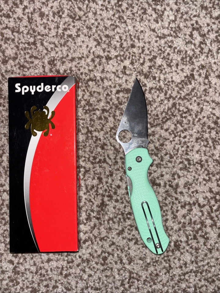 Hoja ligera verde jade Spyderco Para 3 HQ exclusiva CPM M4 C223PGRM4 Foto 2 de 4