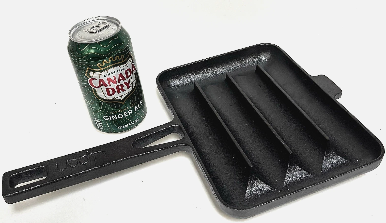 UPAN - Cast Iron Sausage Pan - Pre Seasoned Square High Quality Grilling Pan New