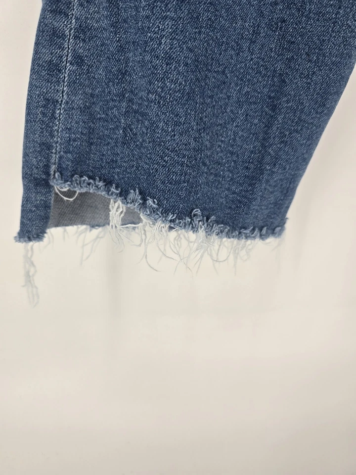 Pantalones de mezclilla Mother The Insider crop Step Fray para mujer talla 33 trazos diferentes lavado Foto 2 de 4