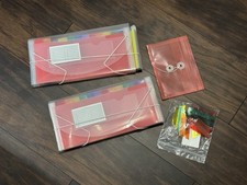 2 Multi-Pocket Receipt Organizers,1 SM Red Organizer,GREAT Organization Pieces!