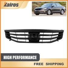 For 2011 2012 Honda Accord 2.4l 3.5l Front Upper Radiator Bumper Grille Black