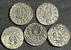 Cincin19,LOTS" Lot of 5 Coins of IIII Mrvds of Philip IV,