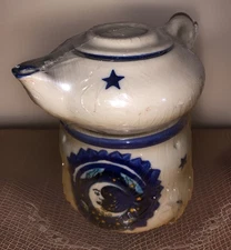 Ceramic Candle/Oil Warmer Sun Moon Stars Sunrise Global New 5” H