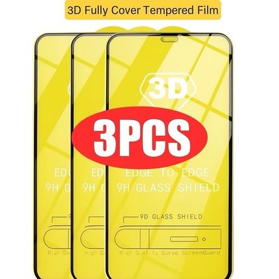 3 Pcs HD Full Coverage Tempered Glass for iPhone 15 Pro