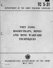 US-Handuch Vietnam Viet Cong Boobytraps & Mines / Hinterhalt Fallen von 1967 !
