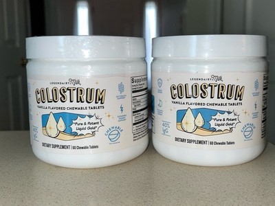 2x Legendairy Milk Colostrum Supplement Chewable Tablet Vanilla Flavored 60 Ct