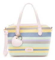 L.Credi Robina Hand Bag Handtasche Tasche Cherry Blossom Rosa HellgrüN Neu