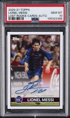 2020 TOPPS THE LOST ROOKIE CARDS AUTO LIONEL MESSI 8/49 PSA 10 | eBay