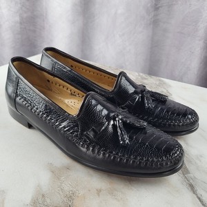 GIORGIO’S OF PALM BEACH GENUINE OSTRICH BLACK TASSELED LOAFERS MADE SPAIN 10 NEW Mens Giorgio main image 4
