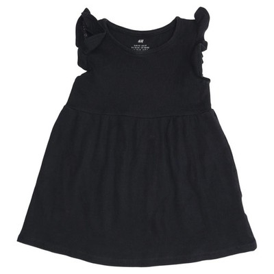 H&M, Kleid, Größe: 92, Blau, Baumwolle/Elasthan, Einfarbig, Rippenstrick #NbB