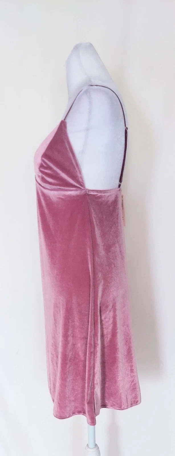 UNDERCOVER Abito Victoria's Secret donna M babydoll velluto slip chemise rosa nuovo con etichetta