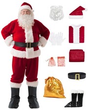 Santa Claus Costume for Men - Professional Suit Adults Men, Large, Red