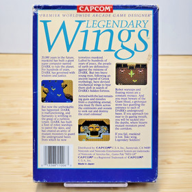 Legendary Wings w/ Dust Sleeve and Manual (NES Nintendo) 1988 - TESTED