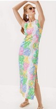 NWT Lilly Pulitzer Sarabeth Stretch Maxi Dress Multi Delight Patch Size 10