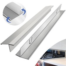 Stove Gap Covers Stainless Steel 2 Packs, 13.8 27.6 Inch 13.8" 27.6", Silver