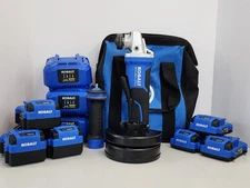 Kobalt 24V LARGE KIT! 1x Angle Grinder 3x 2.0, 3x 4.0 Batteries + 3x Chargers!