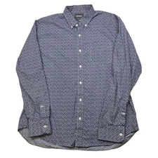 Bonobos Slim Fit Shirt Mens XL Purple Geo Floral Print Button Down Long Sleeve