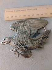 Large Soaring Bald Eagle Belt Buckle - Vintage Patriotic 3D Western